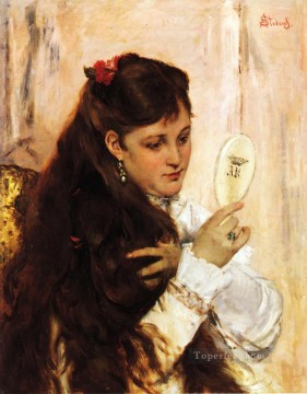 Reveil lady ベルギーの画家 アルフレッド・スティーブンス Oil Paintings